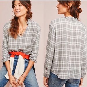 Sale 💝 Cloth & Stone for Anthropologie Plaid Top